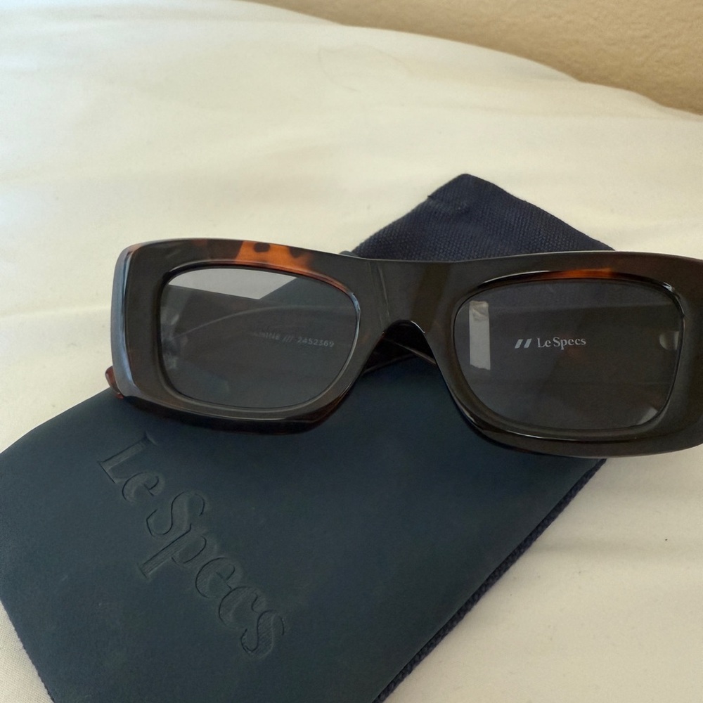 Le Specs Brown Dopamine 50mm Rectangular Sunglasses